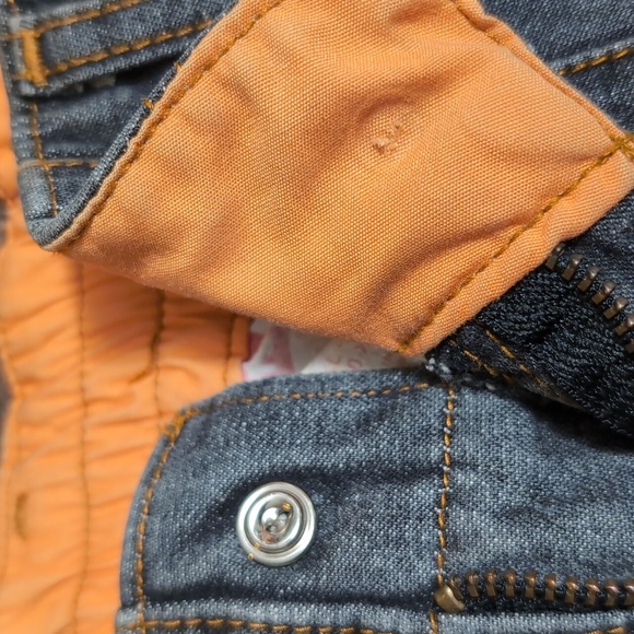 Levis Sport Jeans Vintage 80s Mom Jeans Snap Ankle Grey Acid Wash Orange Accent - Picture 7 of 14